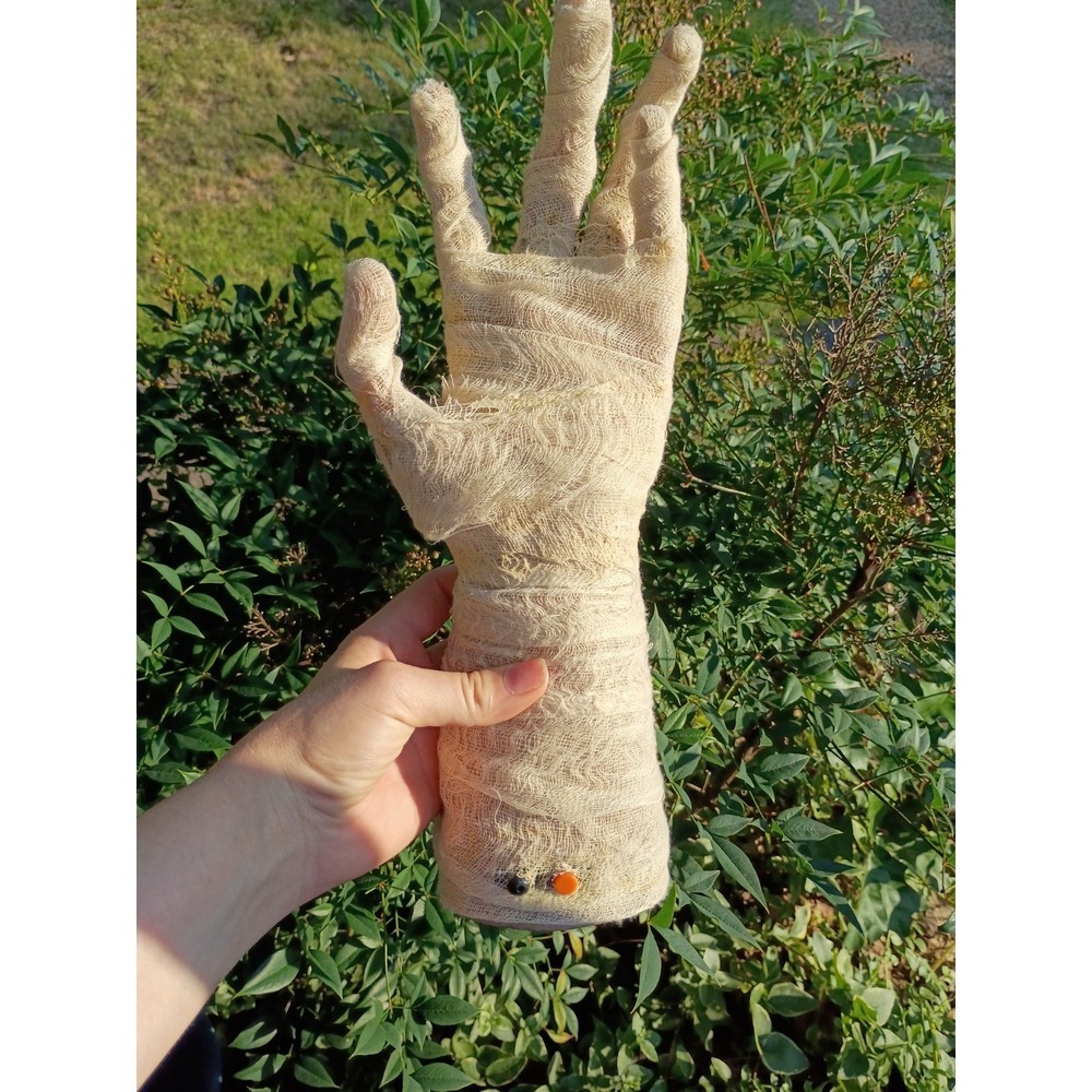 Super Rare* Vintage Gemmy Motion Mummy Hand 12+"  Halloween Decor Working